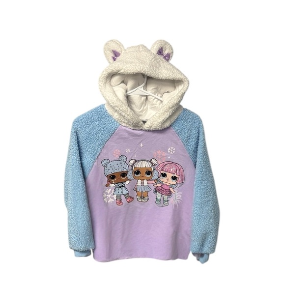 Girls XL(14-16) Woobie LOL Surprise Graphic Hoodie With Bow Ears. Exclnt Cndtn. - Picture 2 of 7